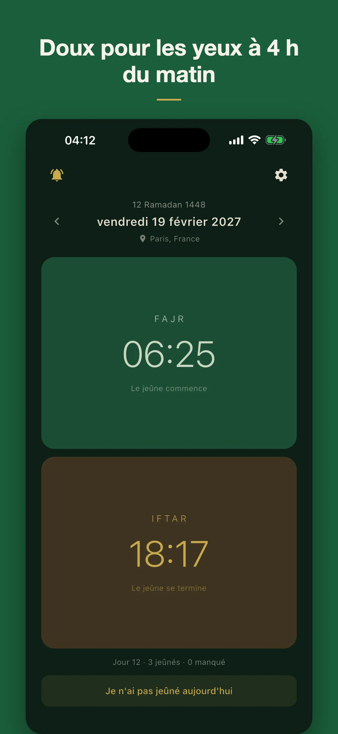 L'accueil de Siam en mode sombre